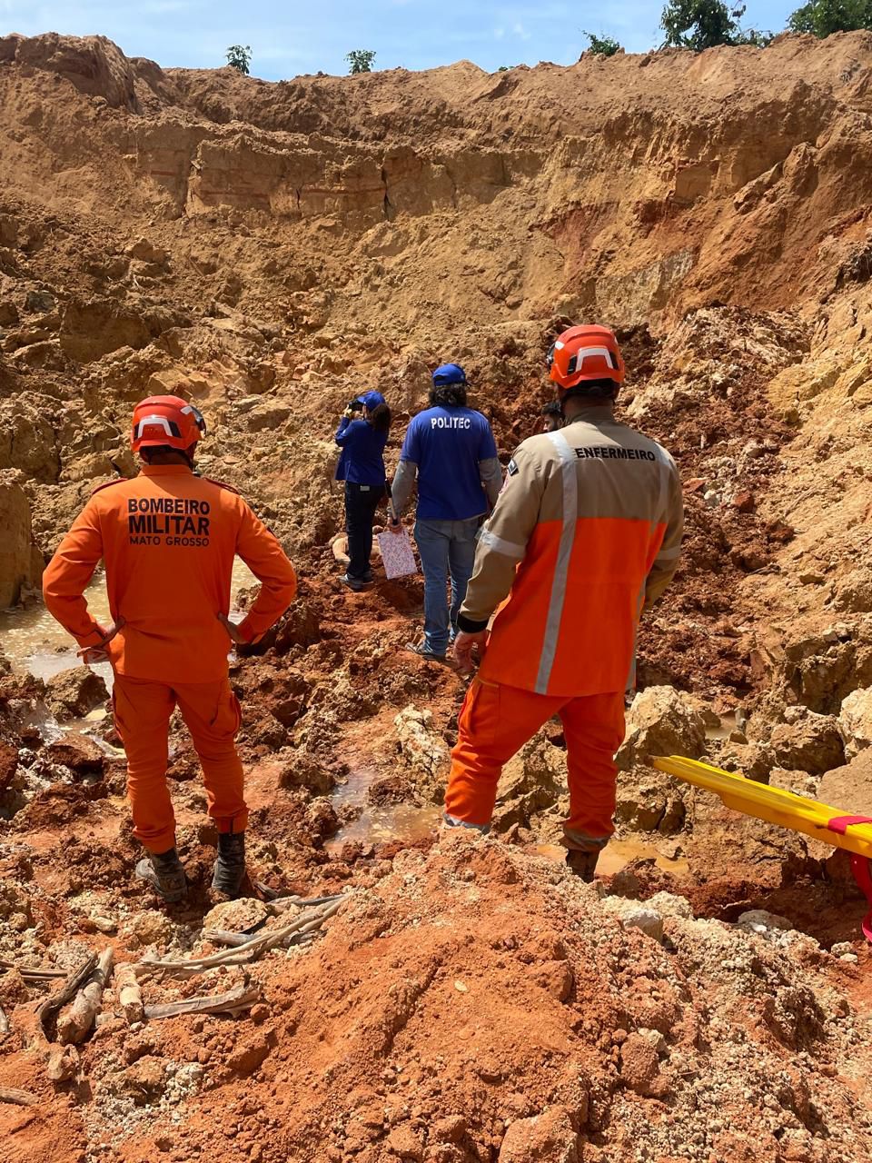 Corpo de Bombeiros foi acionado para atender uma ocorrência em área de garimpo
