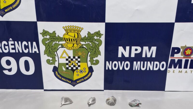 Policia de Novo mundo prende homem com porções de entorpecente