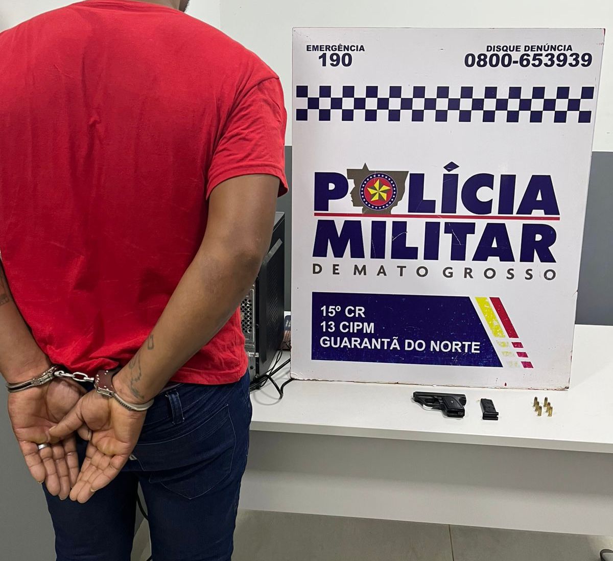 Em Guarantã do Norte Policia Militar prende homem com arma de fogo