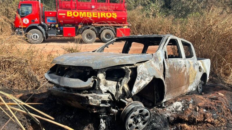 Corpo de Bombeiro de Guarantã do Norte fez atendimento de incêndio veicular