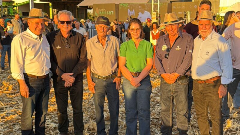 Em abertura da colheita do milho, Coronel Fernanda cobra crédito rural, infraestrutura e apoio ao produtor