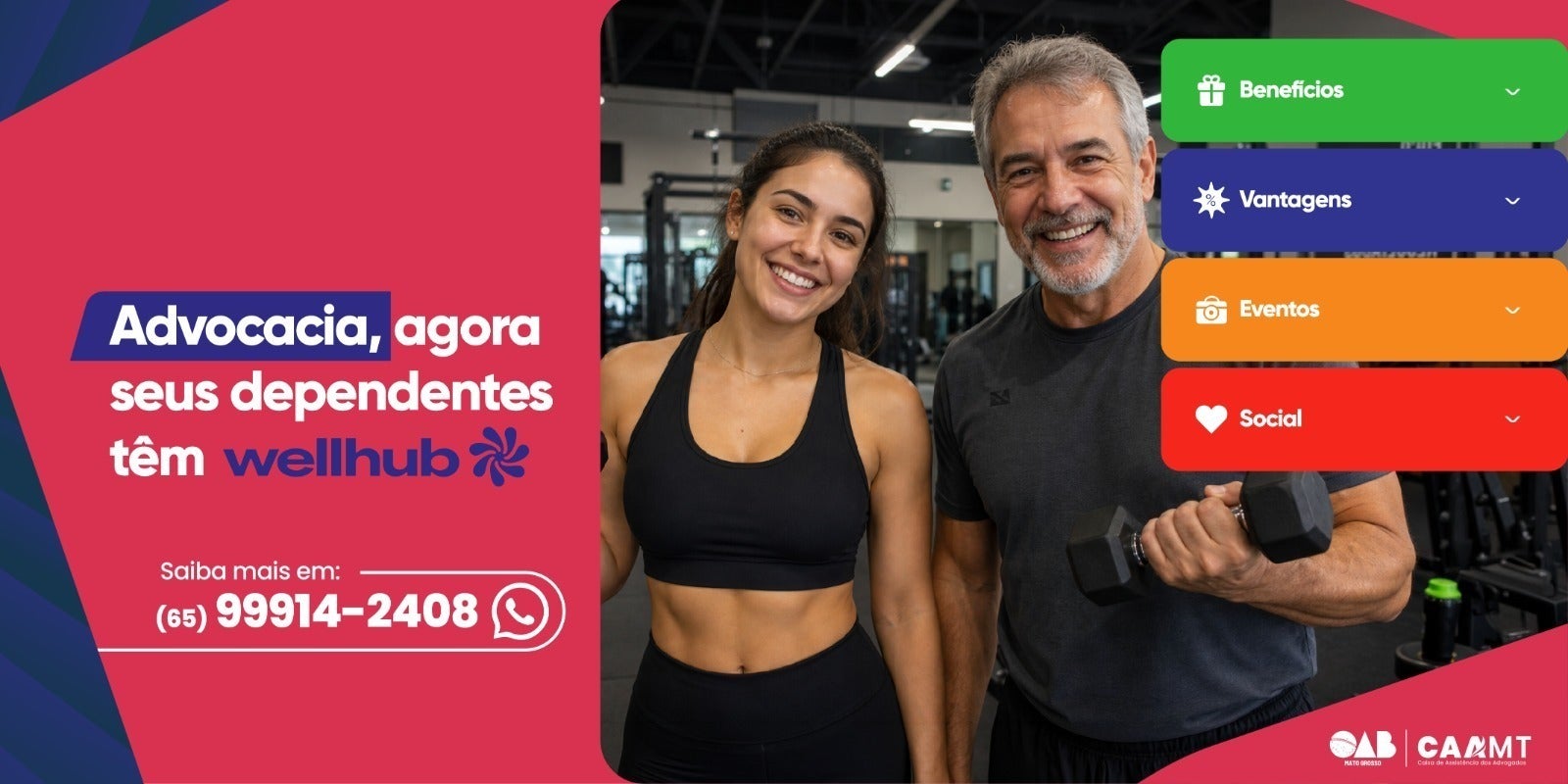 Atendendo a pedidos da advocacia, CAA/MT amplia acesso ao Wellhub para dependentes