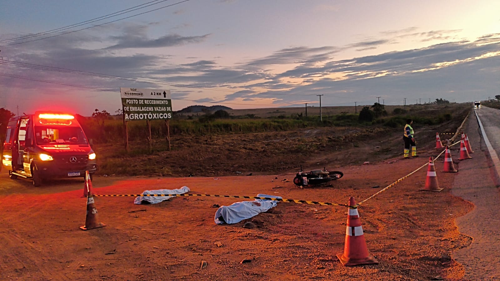 Corpo de Bombeiro de Matupá atende acidente com duas vitimas fatal