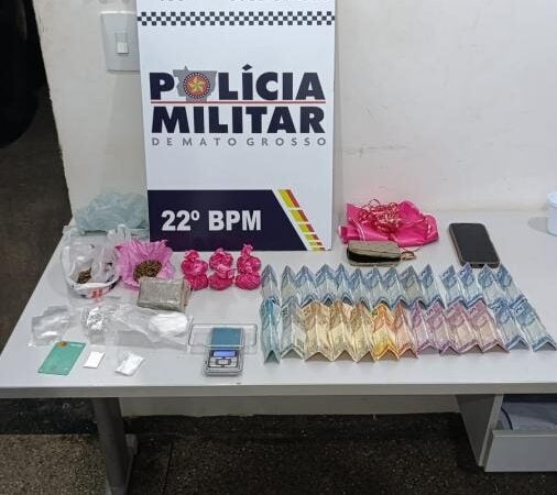 Jovem é presa por tráfico e deixa filha de um ano sozinha em casa em Peixoto de Azevedo