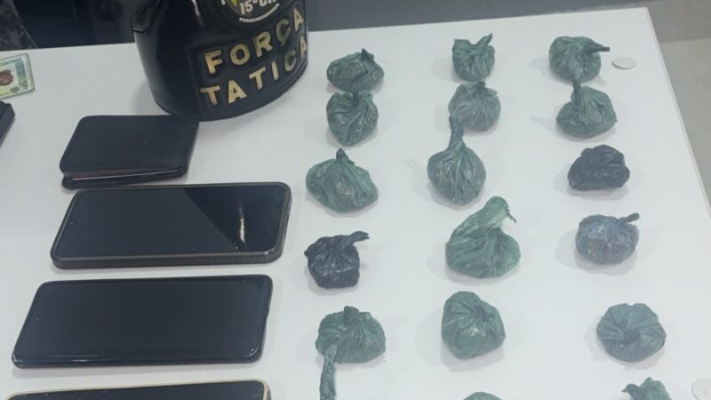 Policia Militar de Guarantã do Norte prende elementos com droga