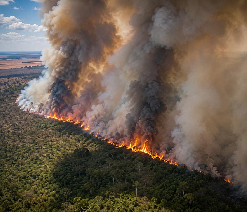 Incêndio já destruiu cerca de 20 mil hectares em Nova Santa Helena