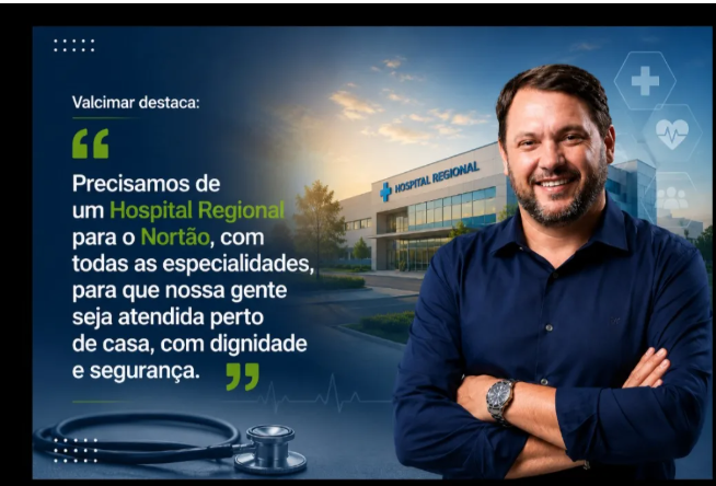 Saúde: Valcimar Fuzinato defende construção de Hospital Regional para atender o Nortão