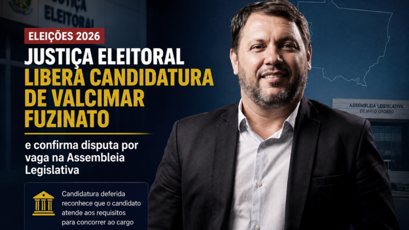 Valcimar Fuzinato está apto a disputar vaga na Assembleia Legislativa de Mato Grosso