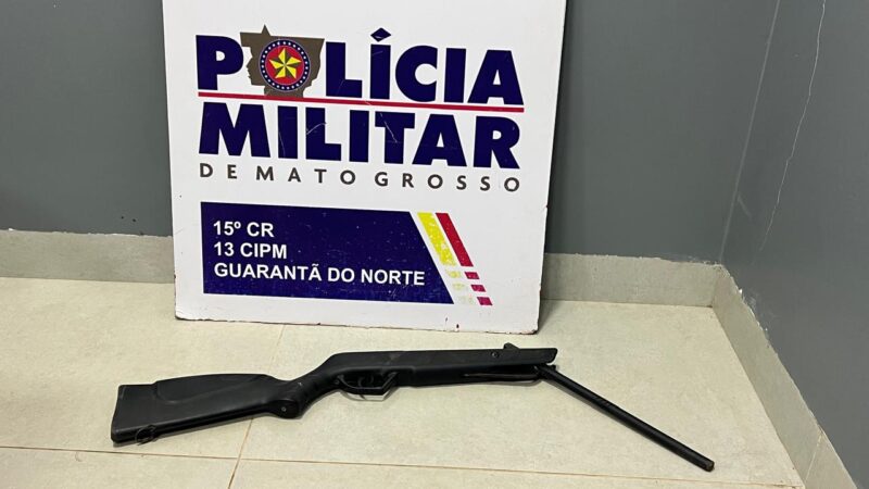 Em Guarantã do Norte PM prende elemento portando arma de fogo