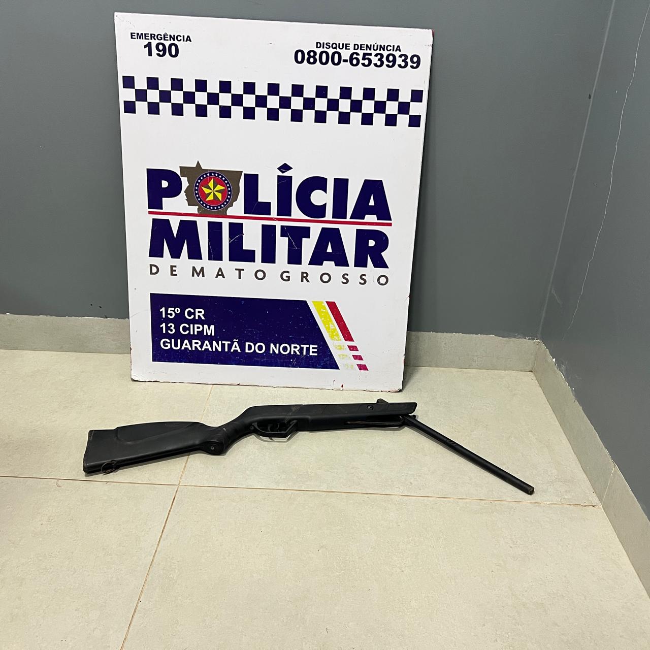 Em Guarantã do Norte PM prende elemento portando arma de fogo