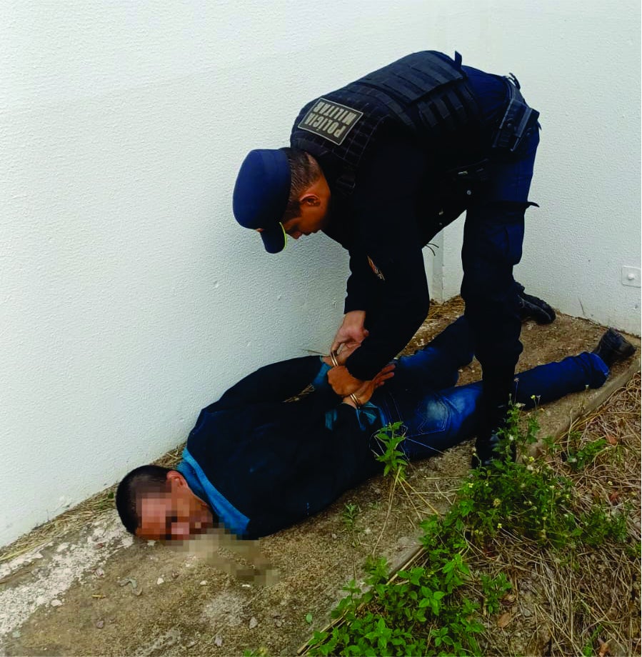 Policia Militar prende elemento roubando furtando fios elétricos de Escola em Guarantã do Norte